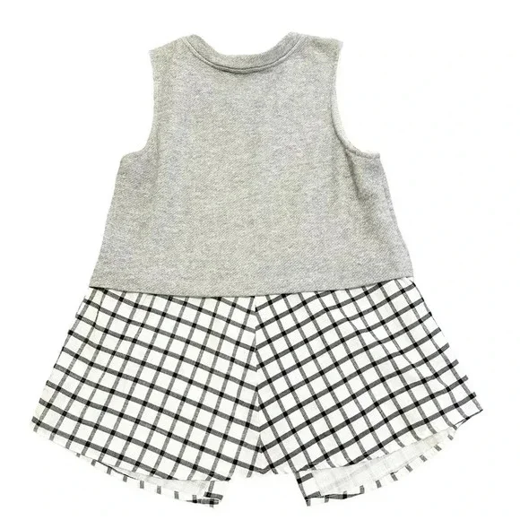 Sunday in Brooklyn• Grey plaid tank top - Picture 2 of 11